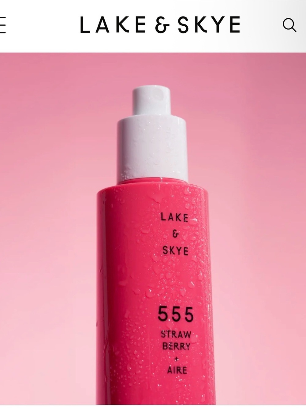 555 Strawberry Aire Hydrating Body mist- Pink